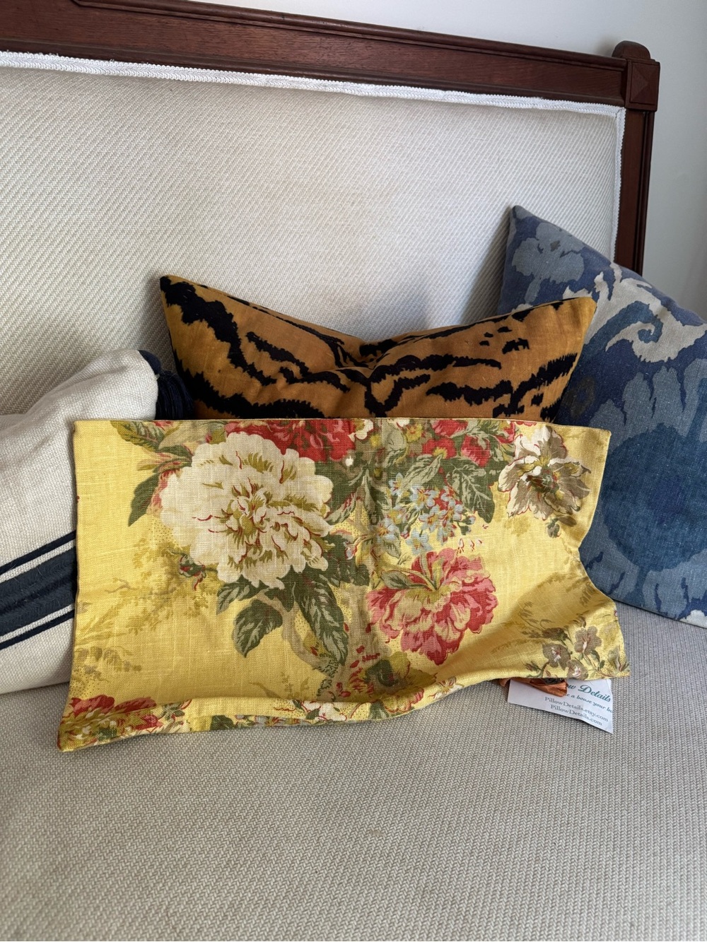 Waverly Ballard Bouquet lumbar pillow cover